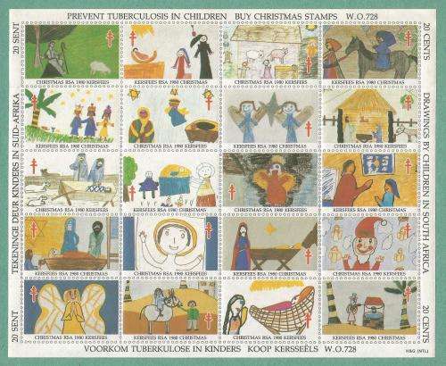 1980-RSA-MNH-Christmas Stamps.