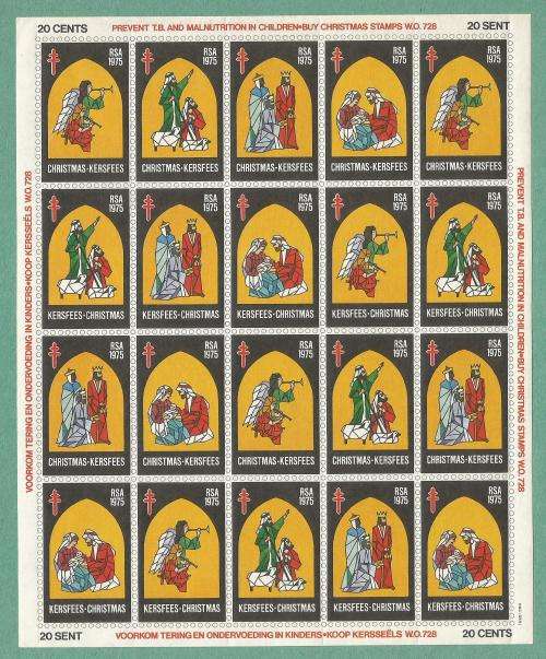 1975-RSA-MNH-Christmas Stamps.