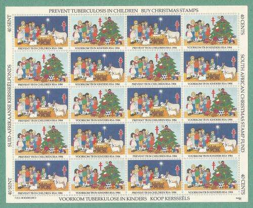 1984-RSA-Christmas Stamps-No Gum.
