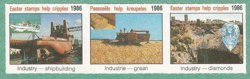 1986-RSA-Easter Stamps-No Gum.