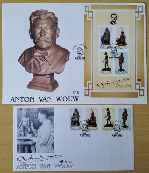 1992-RSA-Combo-FDC-130th Birth Anniversary of Anton van Wouw.