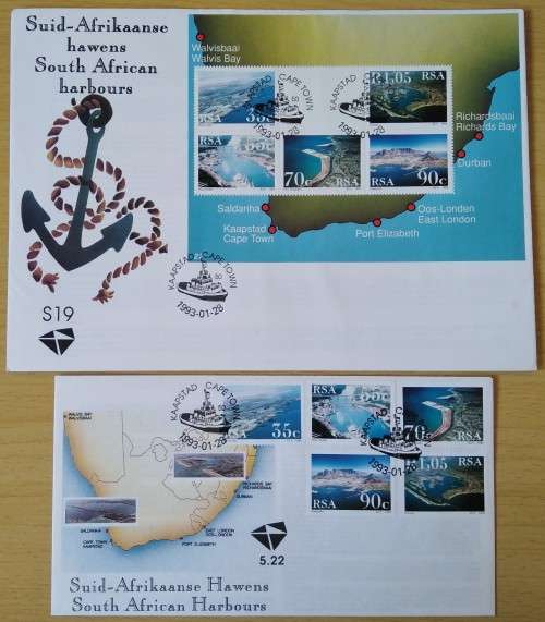 1993-RSA-Combo-FDC-South African Harbours