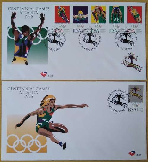 1996-RSA-Combo-FDC-Olympic Games Atlanta.