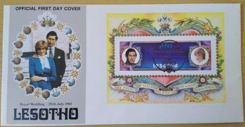Lesotho 1981 The Royal Wedding of Prince Charles and Diana Spencer FDC M/S