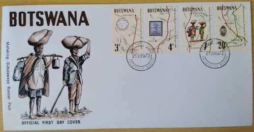1972-Botswana-Mafeking-Gubulawayo Runner Post -FDC-Cover