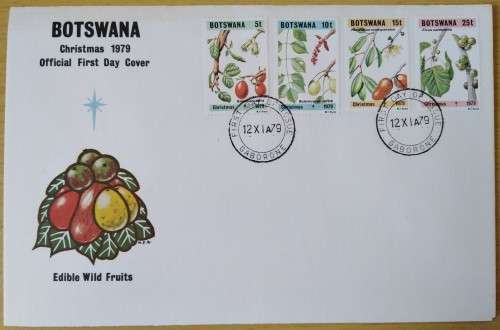 1979-Botswana-Christmas-Edible Wild Fruits-FDC-Cover.