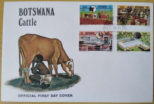 1981-Botswana-Cattle-FDC-Cover.
