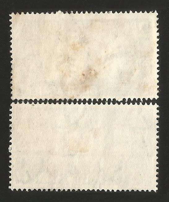1952 Union of South Africa-SACC137a/138a-Varieties-Full Moon and Line Through Sails-Used.