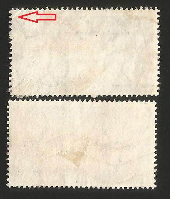 1952 Union of South Africa-SACC137a/138a-Varieties-Full Moon and Line Through Sails-Used.