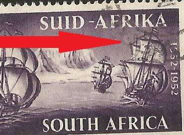 1952 Union of South Africa-SACC137a-Variety-Full Moon-Used.