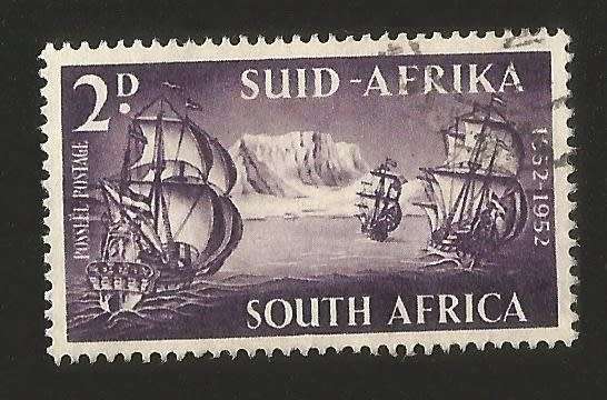 1952 Union of South Africa-SACC137a-Variety-Full Moon-Used.