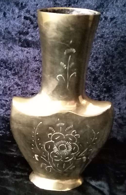 Brass Vase 15.5cm high