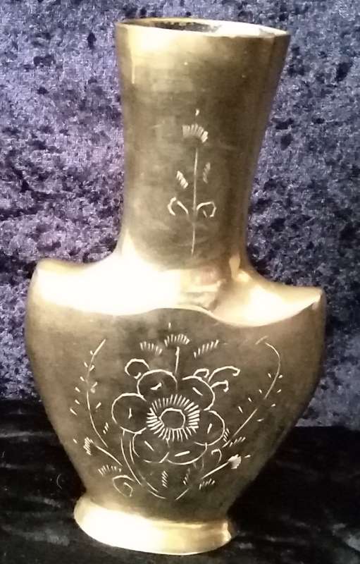 Brass Vase 15.5cm high