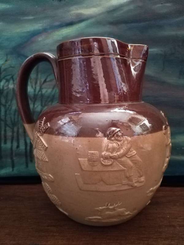 Doulton Lambeth Salt Glaze Pitcher. Excellent condition