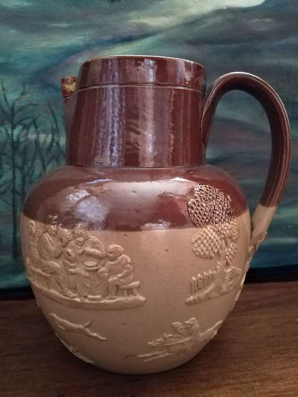 Doulton Lambeth Salt Glaze Pitcher. Excellent condition