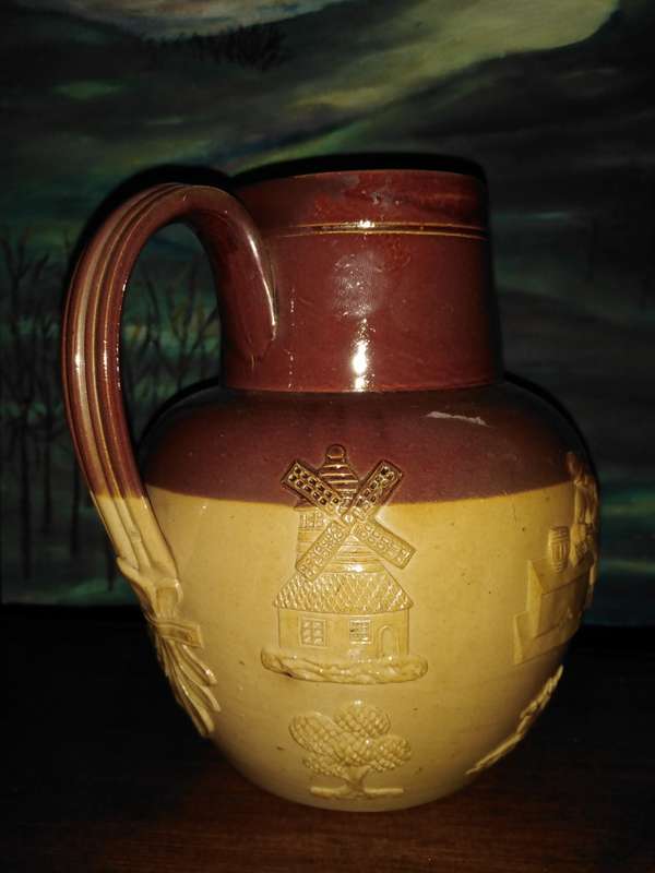 Doulton Lambeth Salt Glaze Pitcher. Excellent condition
