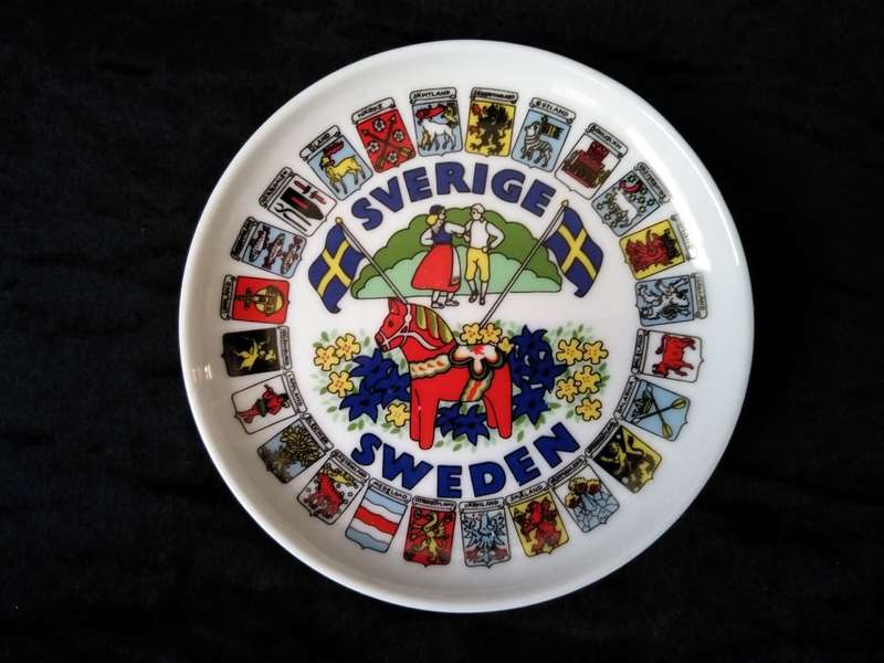 Sweden Themed small display plate 10cm Diameter