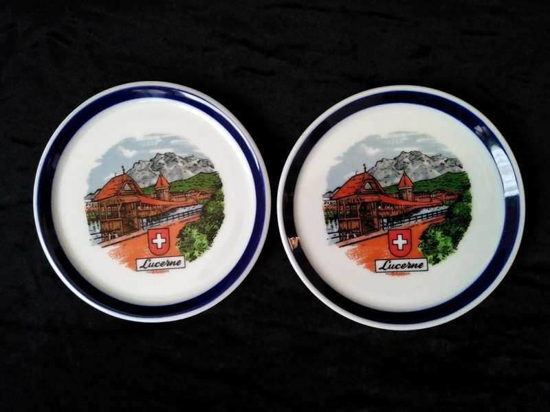 Lucerne Switzerland Themed small display plates 10cm Diameter