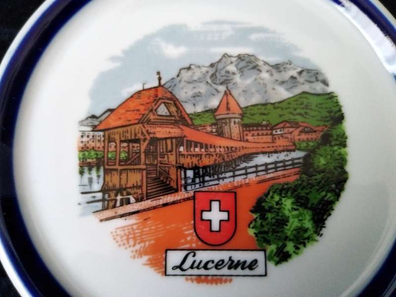 Lucerne Switzerland Themed small display plates 10cm Diameter