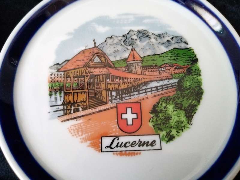 Lucerne Switzerland Themed small display plates 10cm Diameter