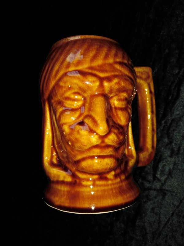 Brown beer Tankard. No Name. 15cm high