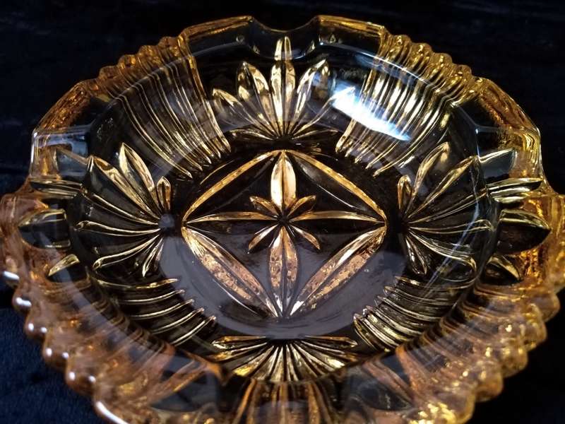 Pair of yellow Ashtrays