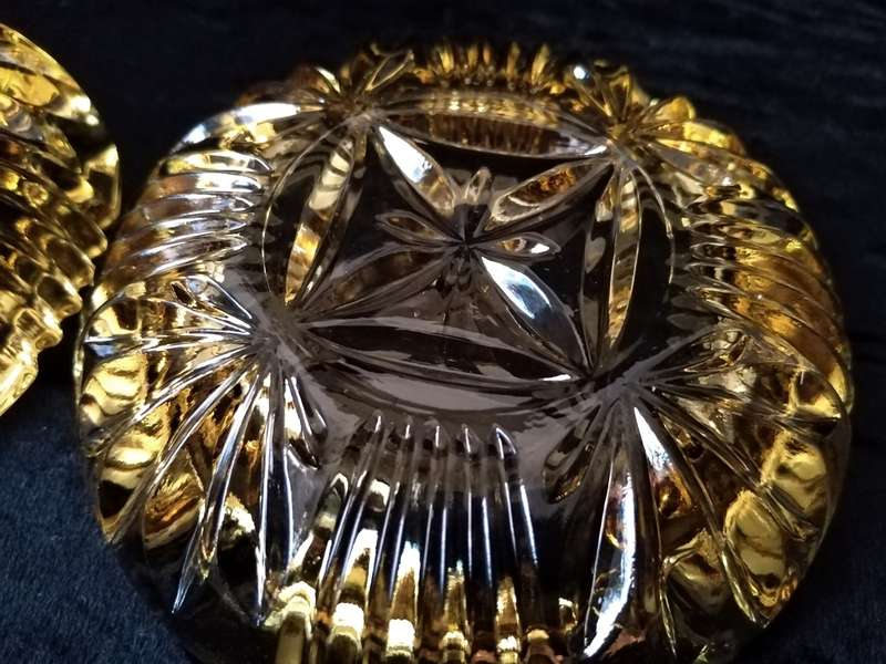 Pair of yellow Ashtrays