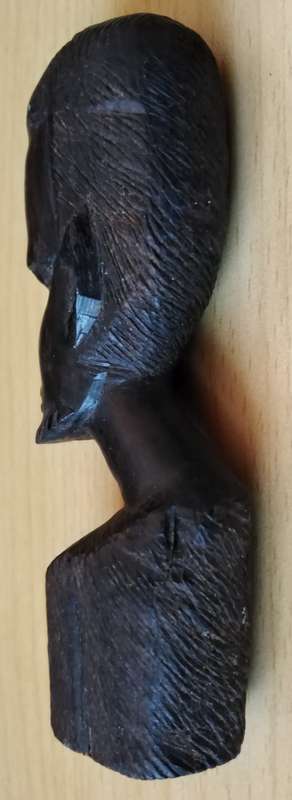 African Man Bust carved from wood.