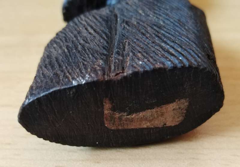 African Man Bust carved from wood.