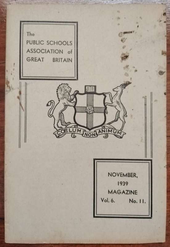The Public Schools Association of Great Britain Magazine - November 1939 V6N11