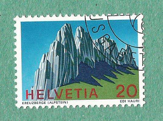 Switzerland Stamp Used 1969 Swiss alps