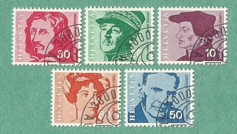 Switzerland Stamp Used 1969 Portraits