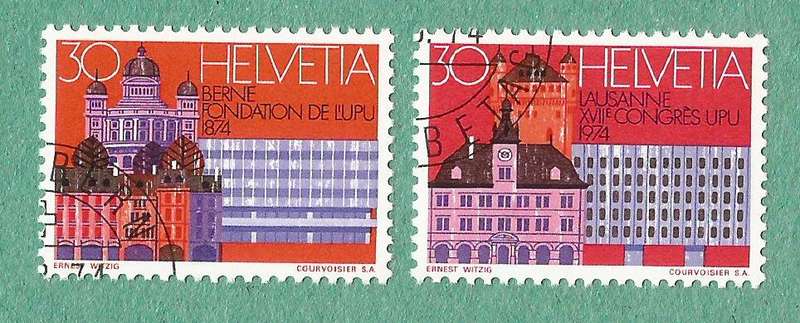 Switzerland Stamp Used 1974 Universal Postal Union Congress, Lausanne