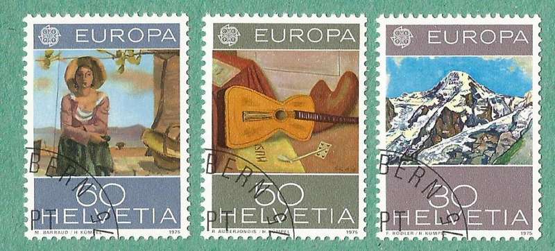 Switzerland Stamp Used 1975 Europa Paintings
