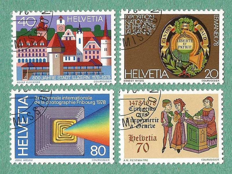 Switzerland Used 1978 Anniversaries
