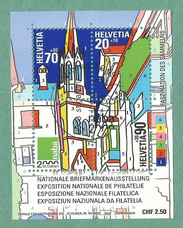 Switzerland Used 1999 National Philatelic Exhibition NABA 2000, St. Gallen