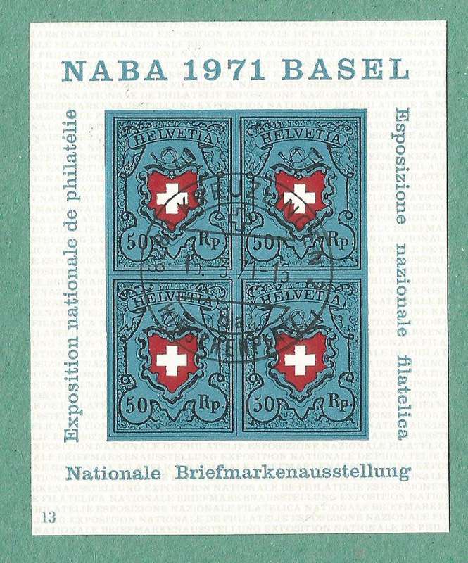 Switzerland Used 1971 National Philatelic Exhibition NABA 1971, Basel