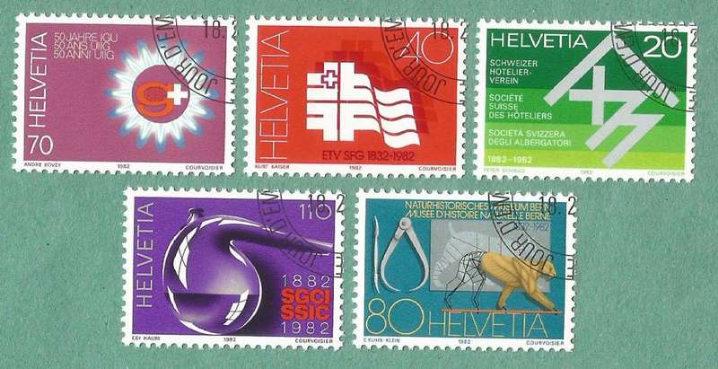 Switzerland Used 1982 Anniversaries and Events