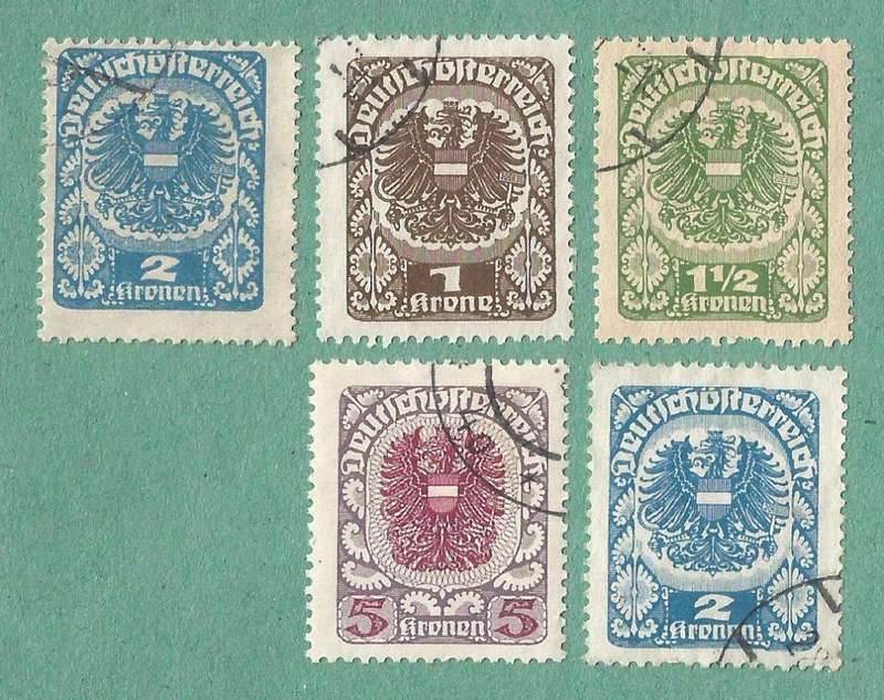Austria Used 1920 -1921 Coat of Arms