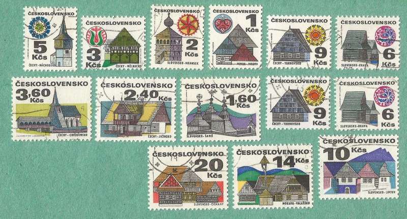 Czechoslovakia Used 1971-1972 Old and Regional Buildings