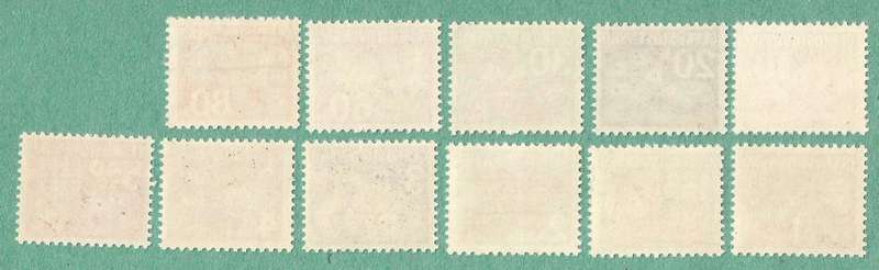 Czechoslovakia Used 1971 Postage Due Ornaments Including the rare 5.40Kc