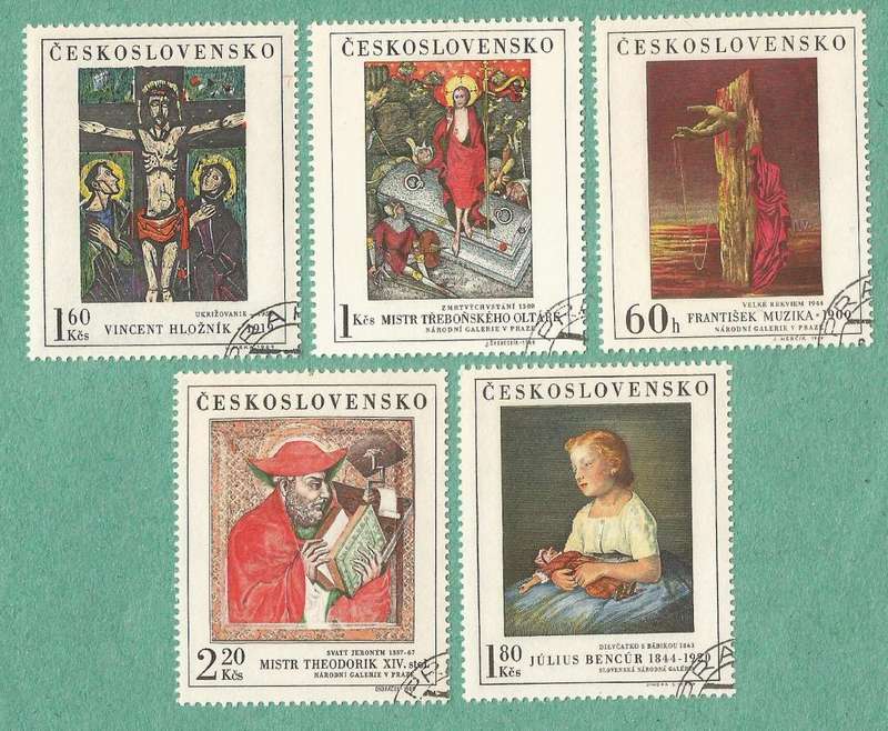 Czechoslovakia Used 1969 Paintings from The National gallery in Prague