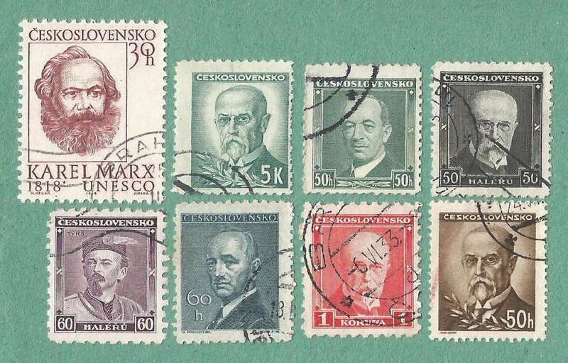 Czechoslovakia Used people on Stamps