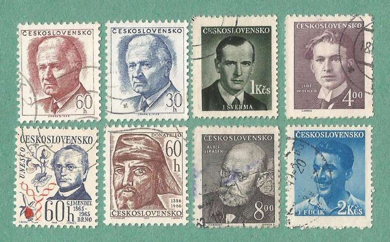 Czechoslovakia Used people on Stamps