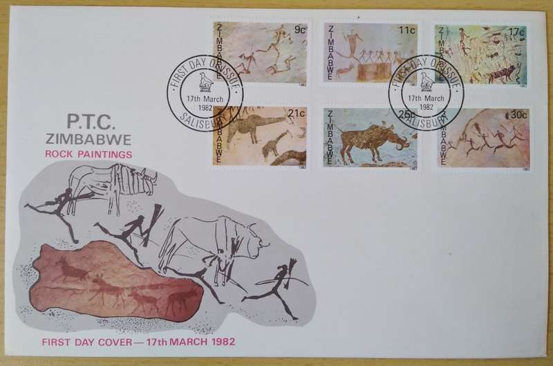 1982-Zimbabwe-FDC-Rock Paintings.