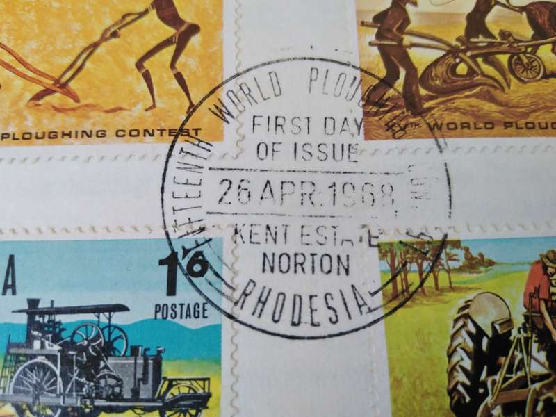 1968-Rhodesia-FDC-World Ploughing Contest.