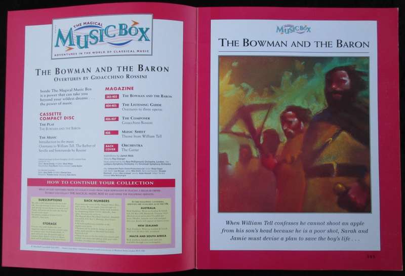 1995-Collectible-The Magical Music Box-No17-Magazine + CD. The Bowman and the Baron. Sold As Is.
