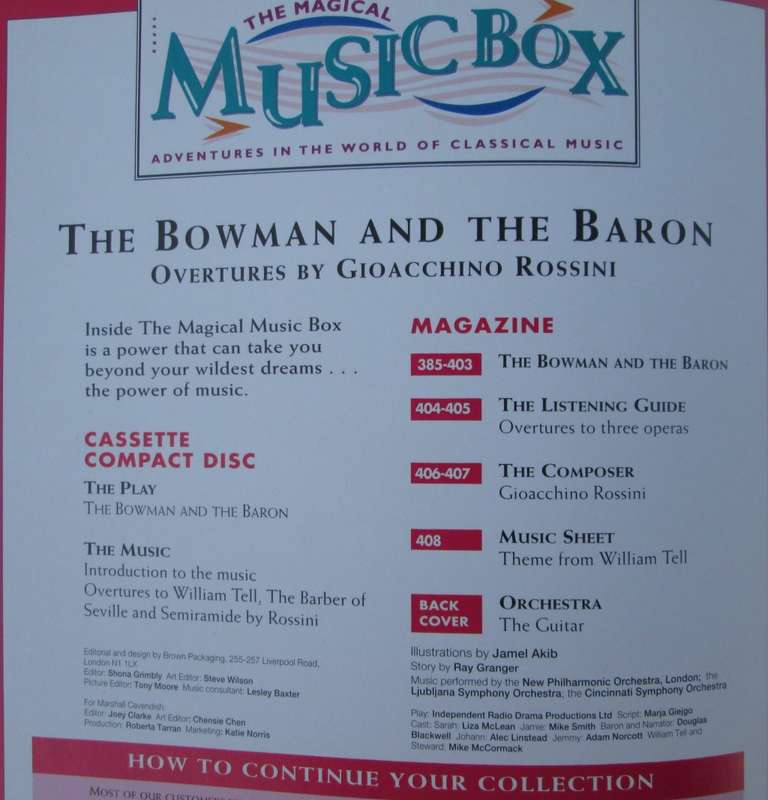 1995-Collectible-The Magical Music Box-No17-Magazine + CD. The Bowman and the Baron. Sold As Is.