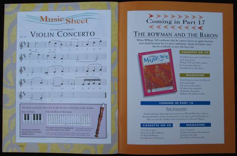 1995-Collectible-The Magical Music Box-No16-Magazine + CD. The Big Freeze. Sold As Is.