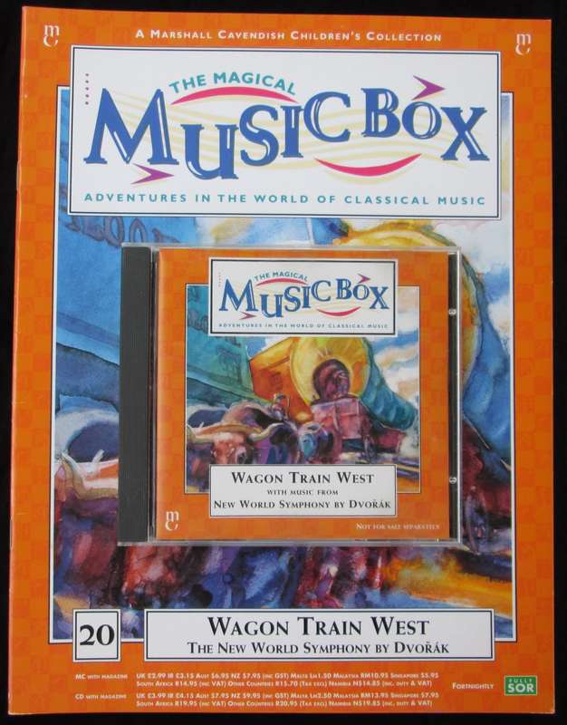 1995-Collectible-The Magical Music Box-No20-Magazine + CD. Wagon Train West. Sold As Is.